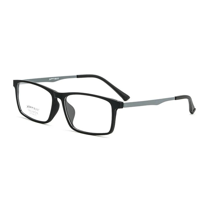 Hotony Unisex Full Rim Titanium Prescription Eyeglasses 9830 - Black Gray