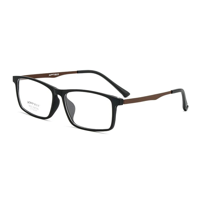Hotony Unisex Full Rim Titanium Prescription Eyeglasses 9830 - Brown