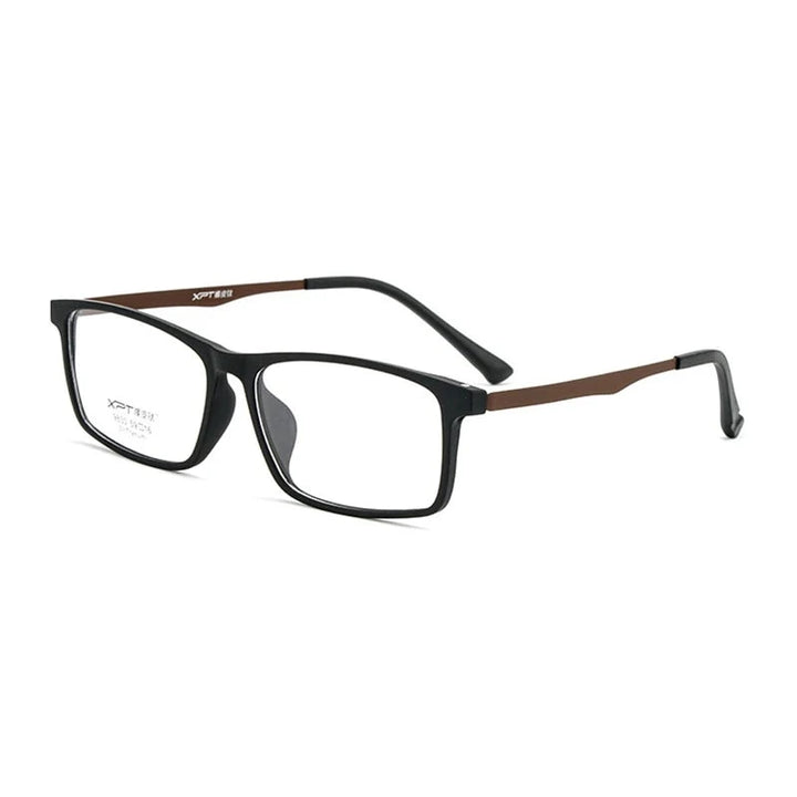 Hotony Unisex Full Rim Titanium Prescription Eyeglasses 9830 - Brown