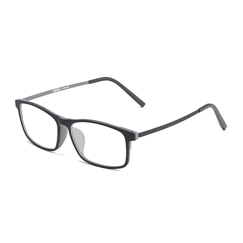 Hotony Unisex Full Rim Titanium Prescription Eyeglasses 2099-1 - GRAY
