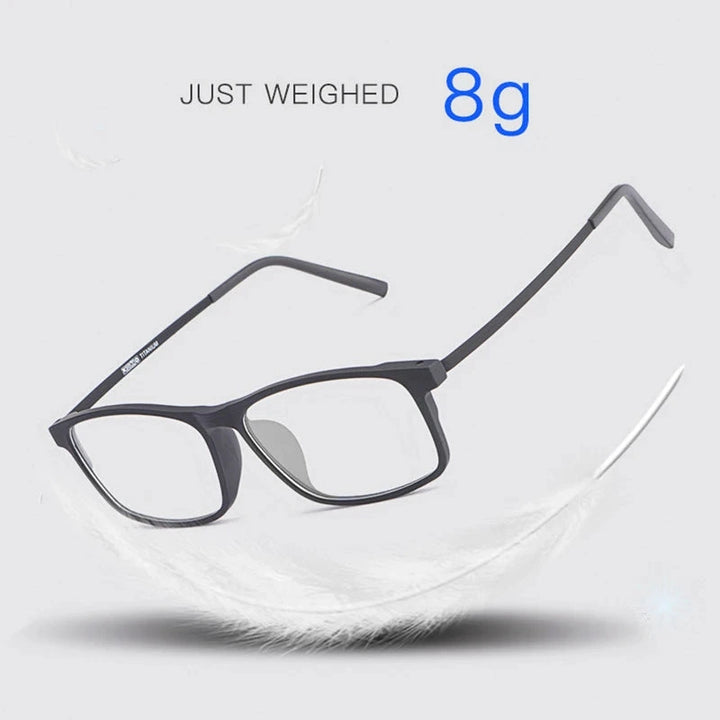 Hotony Unisex Full Rim Titanium Prescription Eyeglasses 2099-1 - Size Chart