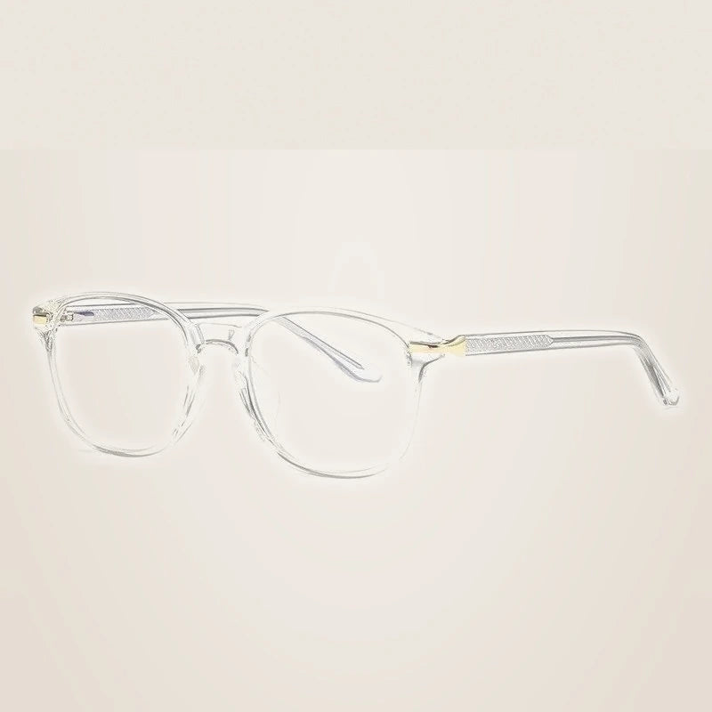 Hotony Unisex Full Rim TR 90 Square Frame Eyeglasses 2047 - TRANSPARENT