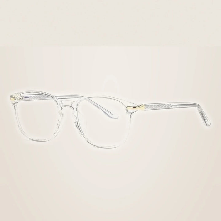 Hotony Unisex Full Rim TR 90 Square Frame Eyeglasses 2047 - TRANSPARENT