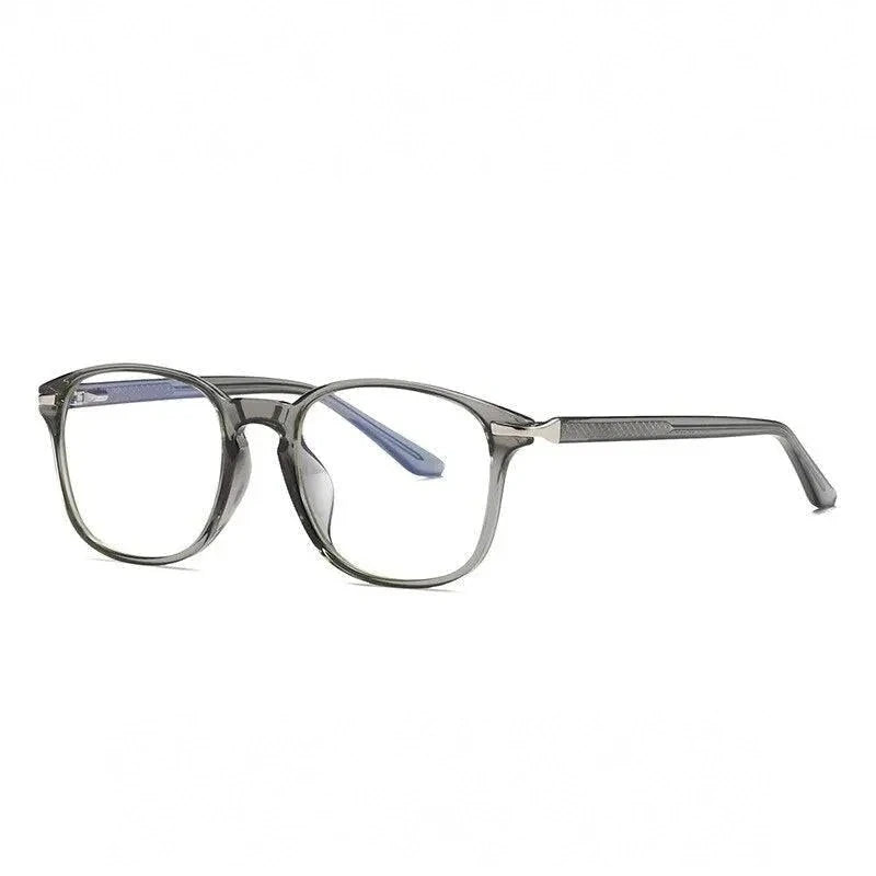 Hotony Unisex Full Rim TR 90 Square Frame Eyeglasses 2047 - TRANSPARENT GREY