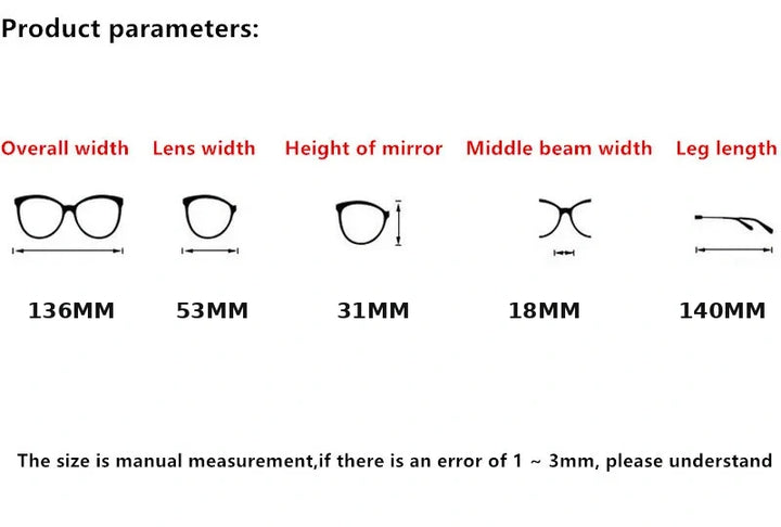Hotony RW003 Size Guide (136-53-18-140 mm)