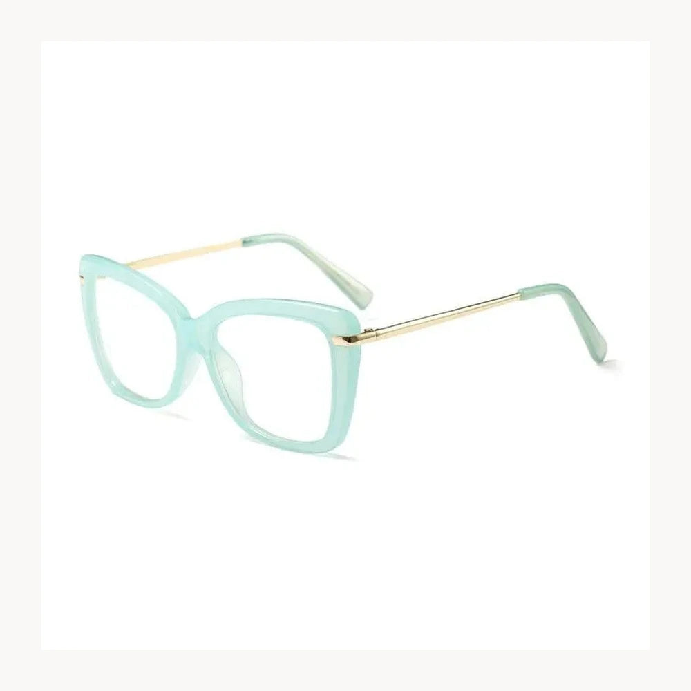 Hotony Women's Full Rim Cat Eye Acetate Frame Eyeglasses 97331 - green