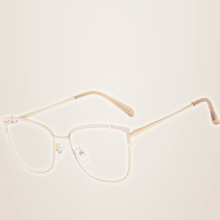 Hotony Women's Full Rim Cat Eye Alloy Frame Eyeglasses 95731 - C3
