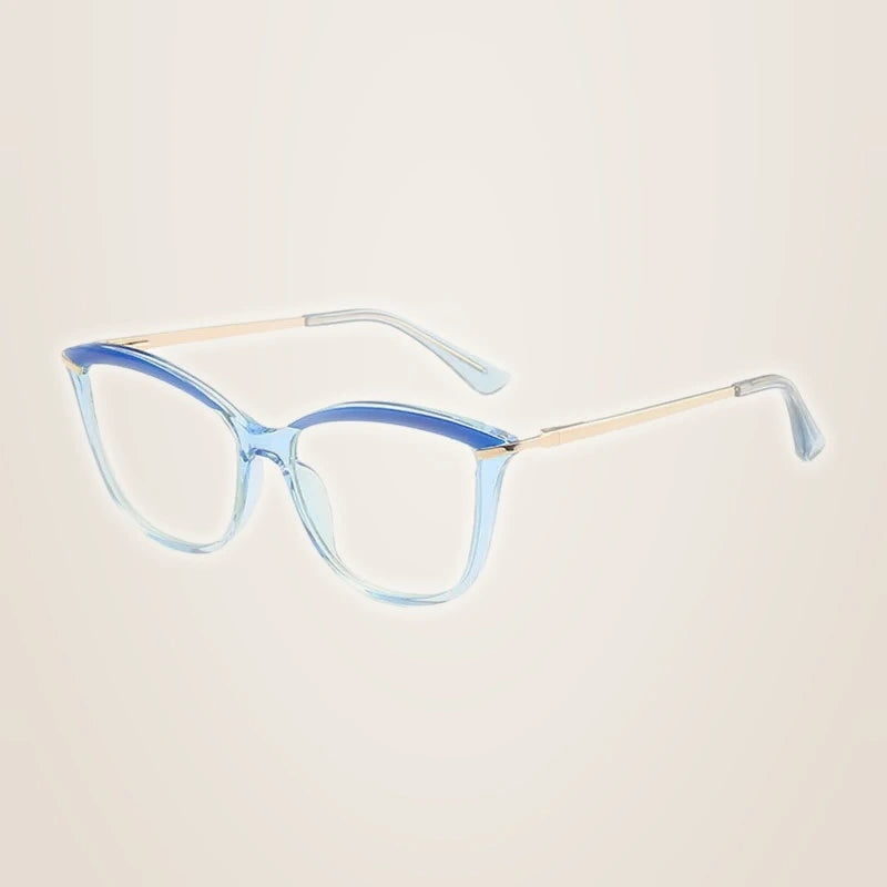 Hotony Women's Full Rim Cat Eye Prescription Eyeglasses 2036 - Blue