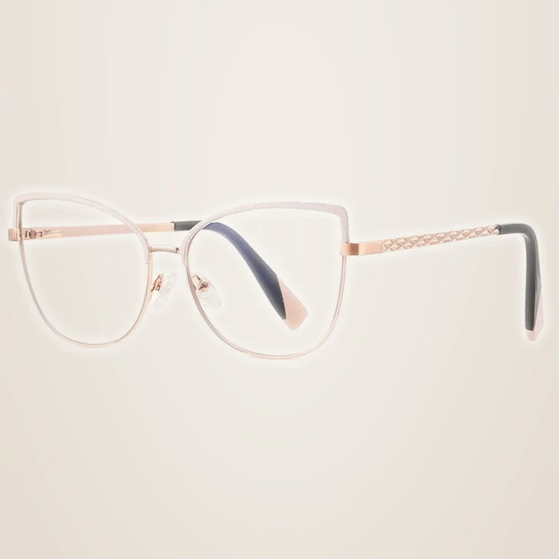 Hotony Women's Full Rim Cat Eye Prescription Eyeglasses 3024 - Pink