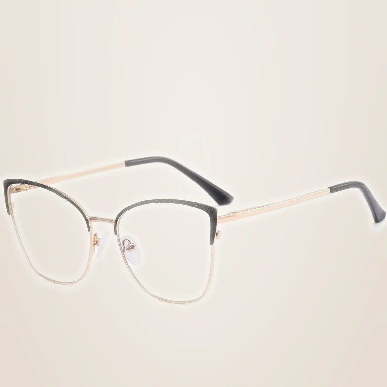 Hotony Women's Full Rim Cat Eye Square Alloy Eyeglasses 91229 - C1