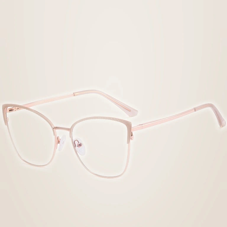 Hotony Women's Full Rim Cat Eye Square Alloy Eyeglasses 91229 - C6