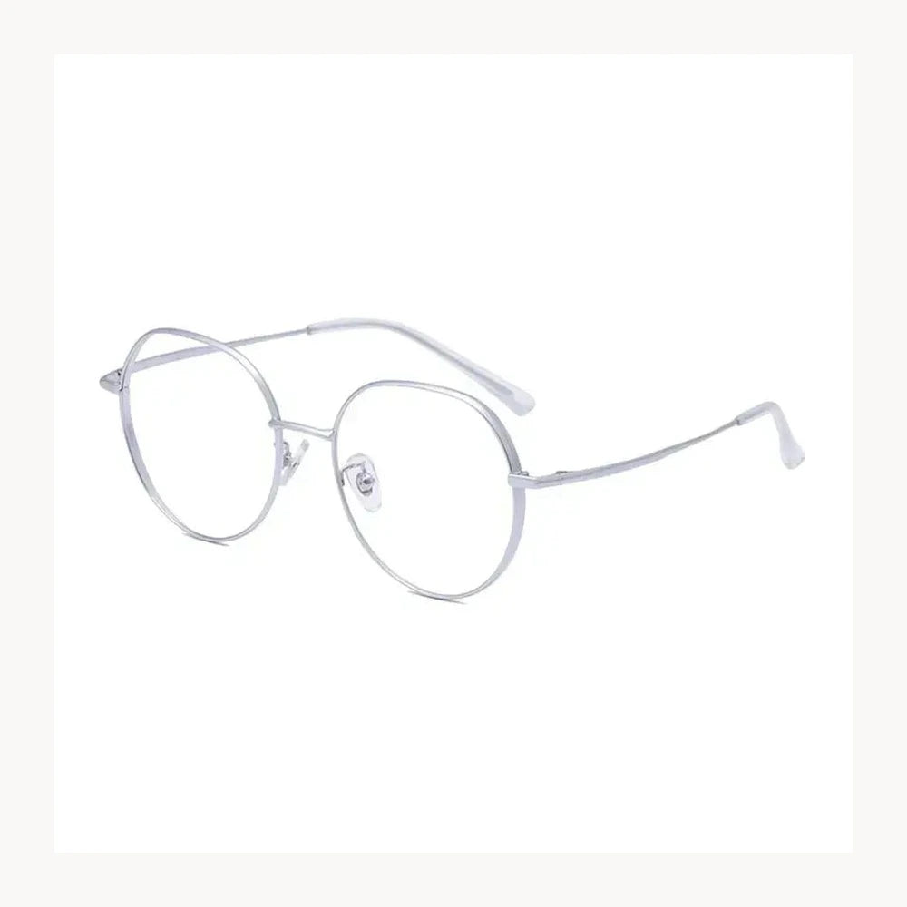 Hotony Women's Full Rim Flat Top Round Titanium Eyeglasses 471122 - Rose Gold