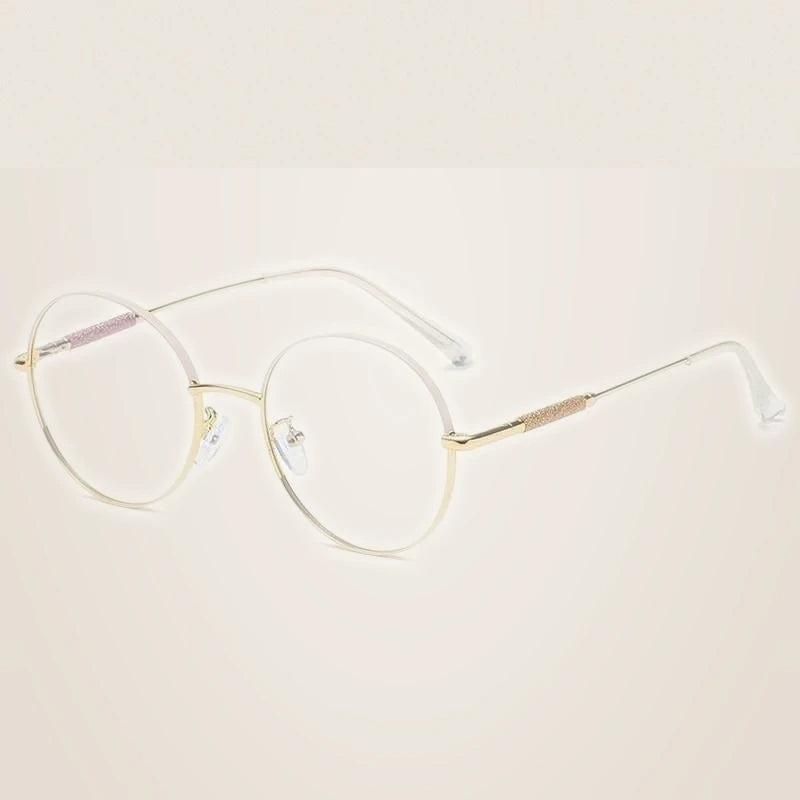 Hotony Women's Full Rim Round Alloy Frame Eyeglasses 95818 - C6
