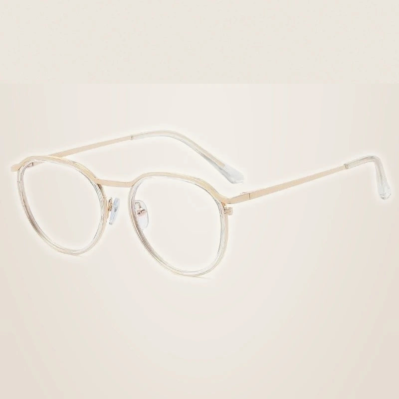Hotony Women's Full Rim Round TR 90 Resin Alloy Frame Eyeglasses 95909 - C1