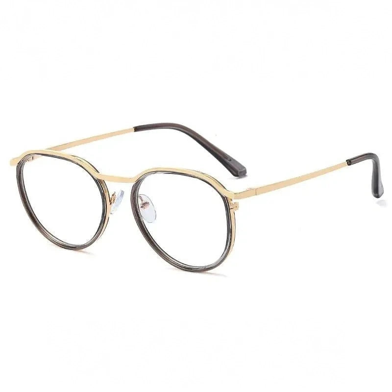 Hotony Women's Full Rim Round TR 90 Resin Alloy Frame Eyeglasses 95909 - C5