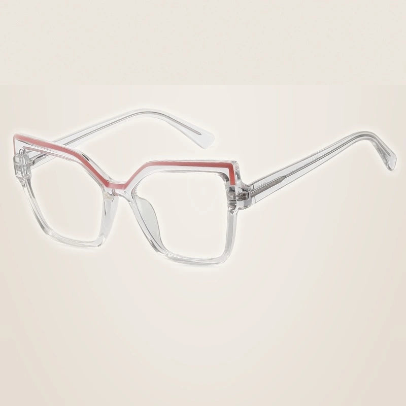 Hotony Women's Full Rim Square Cat Eye Alloy Eyeglasses 95977 - C1