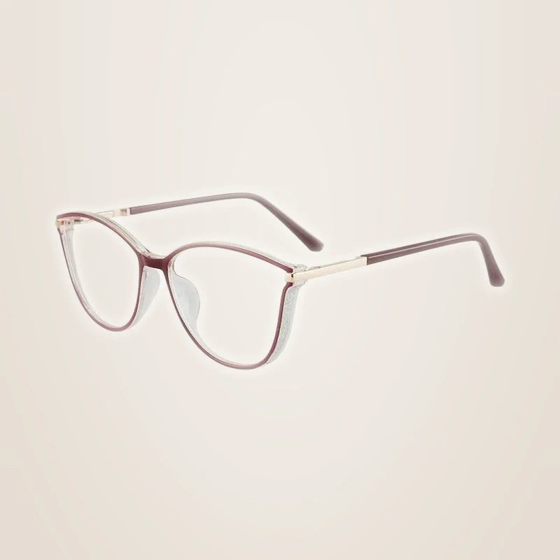 Hotony Women's Full Rim TR 90 Resin Cat Eye Frame Eyeglasses 7041 - Red