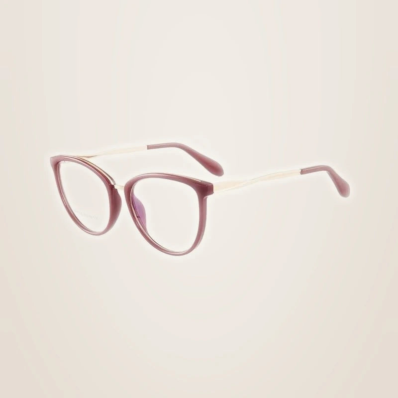 Hotony Women's Full Rim TR 90 Resin Round Frame Eyeglasses 7005 - Red
