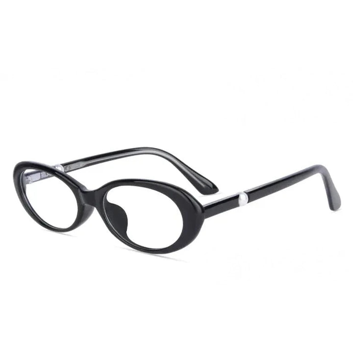 Kansepat Unisex Full Rim Oval Tr 90 Alloy Reading Glasses 77220 - 7220C1 BLACK / 0