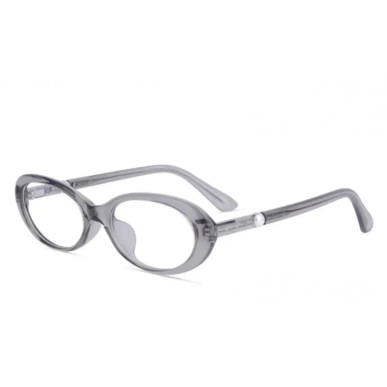 Kansepat Unisex Full Rim Oval Tr 90 Alloy Reading Glasses 77220 - 7220C2 GRAY / +100