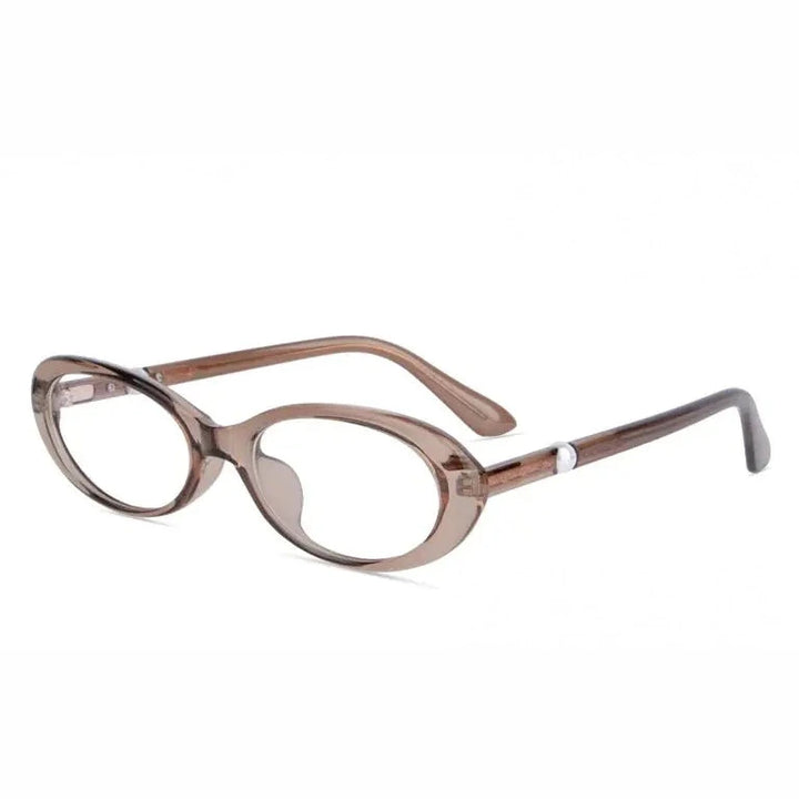 Kansepat Unisex Full Rim Oval Tr 90 Alloy Reading Glasses 77220 - 7220C3 TEA / +50