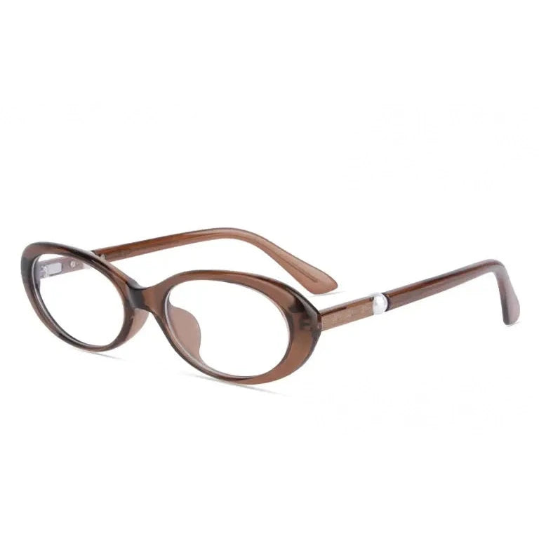 Kansepat Unisex Full Rim Oval Tr 90 Alloy Reading Glasses 77220 - 7220C4 BROWN / -150