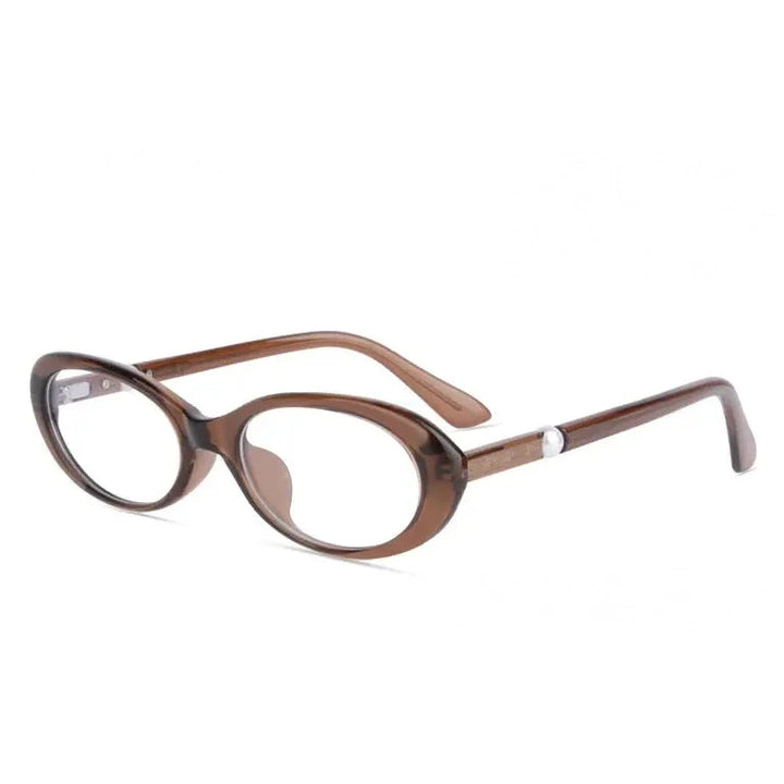 Kansepat Unisex Full Rim Oval Tr 90 Alloy Reading Glasses 77220 - 7220C4 BROWN / -150