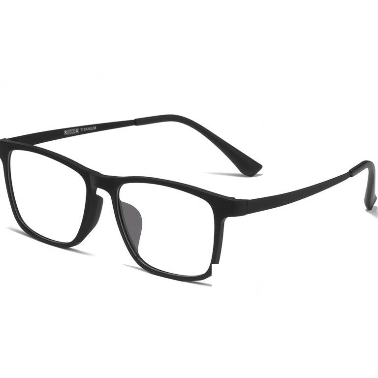 Kansept Men's Full Rim Square Tr 90 Titanium Reading Glasses 53068 - 3068-BLACK / -200