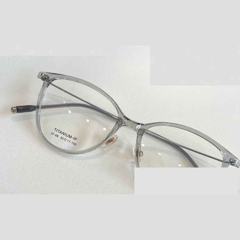 Kansept Unisex Full Rim Cat Eye Tr 90 Titanium Frames 206800 - 2F68-GRAY