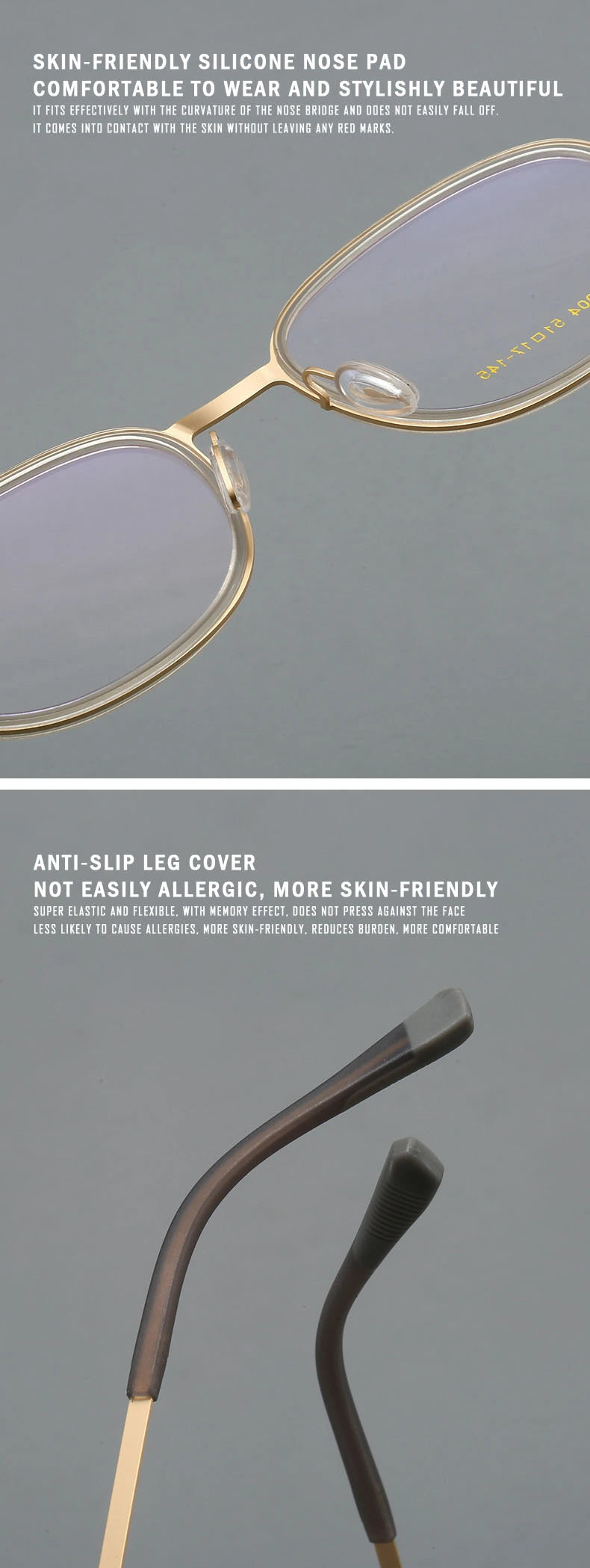 Kansept Unisex Full Rim Oval Round Steel Reading Glasses 72004 - Size Chart
