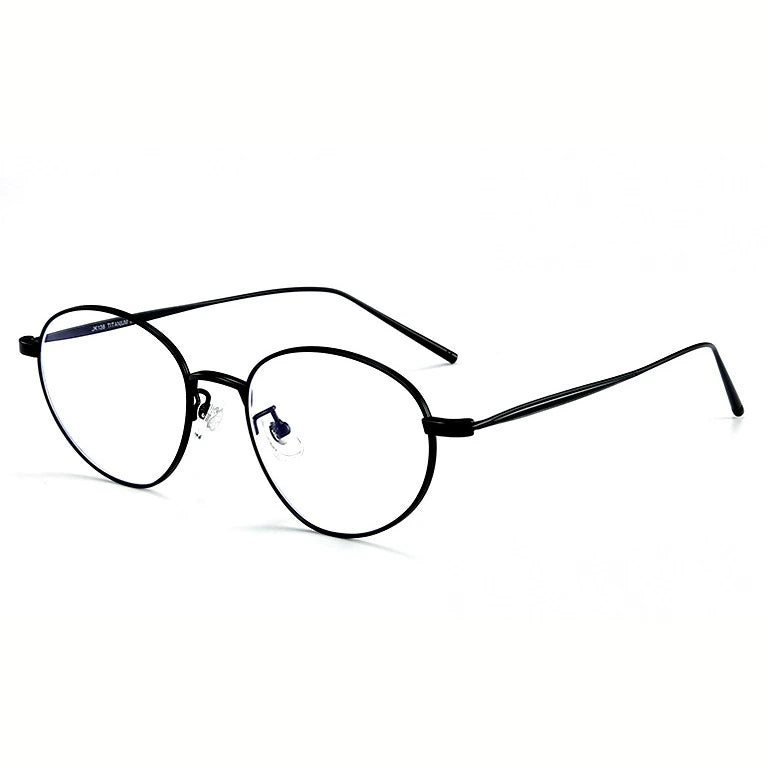 Kansept Unisex Full Rim Oval Titanium Reading Glasses 30886 - 30886 BLACK / CHINA / +350