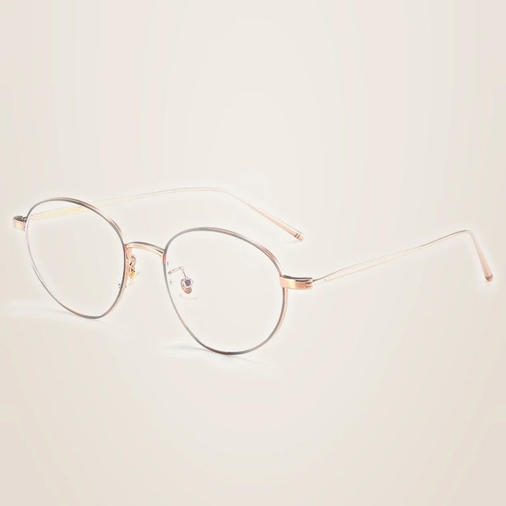 Kansept Unisex Full Rim Oval Titanium Reading Glasses 30886 - 30886 DEMI / CHINA / +300