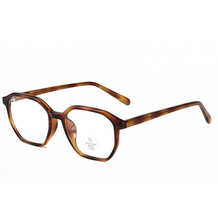Kansept Unisex Full Rim Polygon Square Tr 90 Acetate Reading Glasses 29189 - K9189C5 DEMI / 0