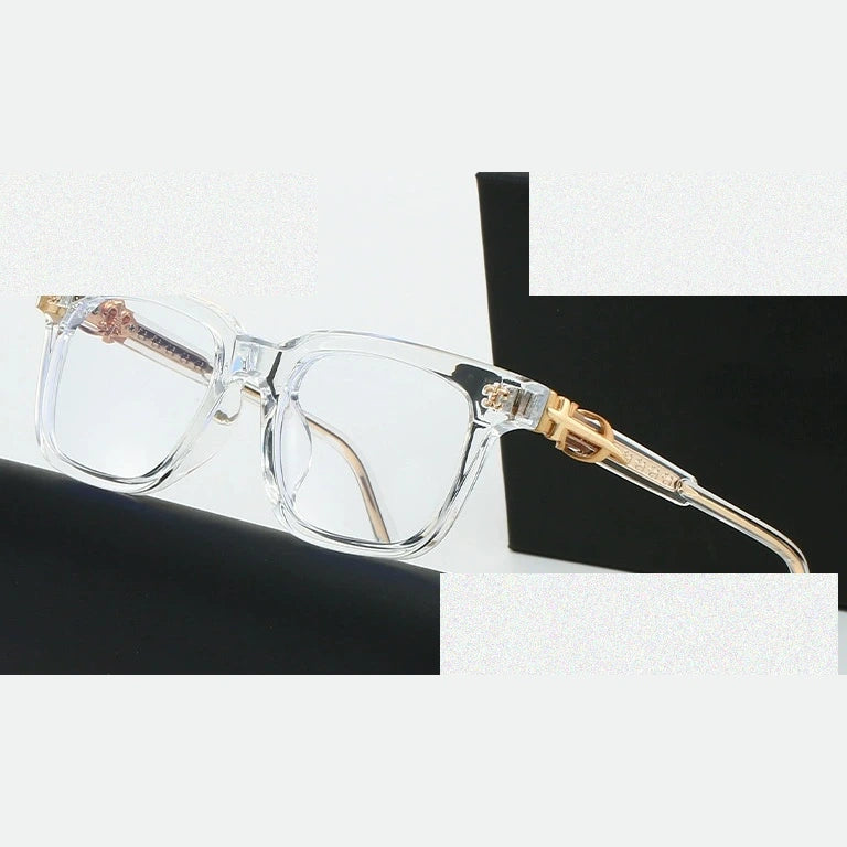 Kansept Unisex Full Rim Square Acetate Reading Glasses 25139 - 2513C5-CRYSTAL / -100