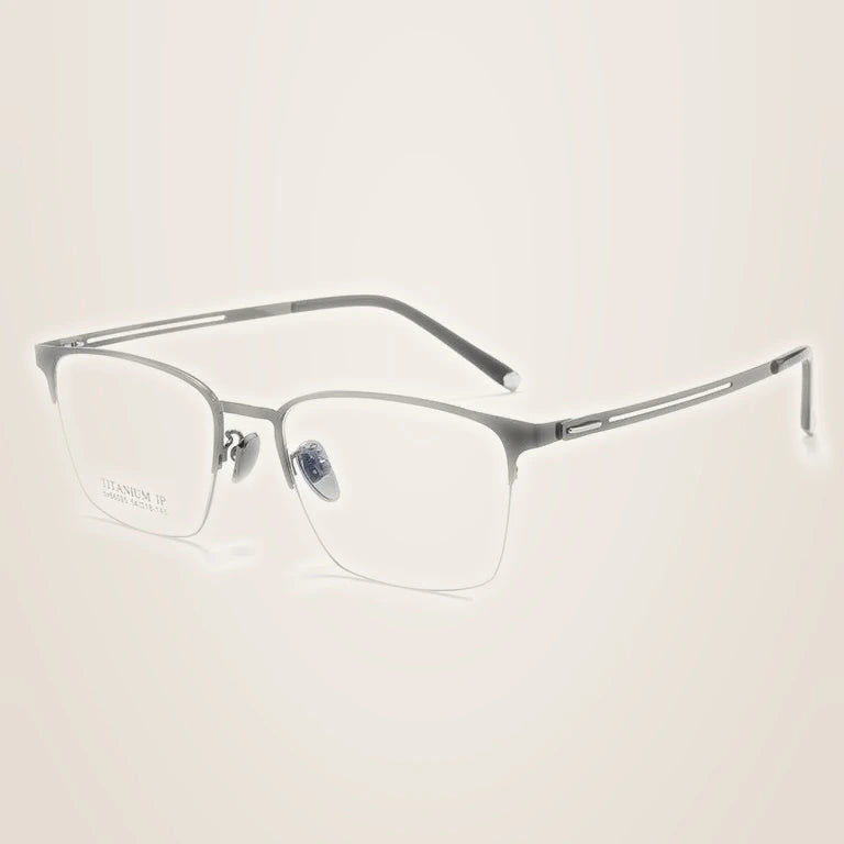 Kansept Unisex Full Rim Square Alloy Reading Glasses 60625 - BX66025 GUN / CHINA / +50