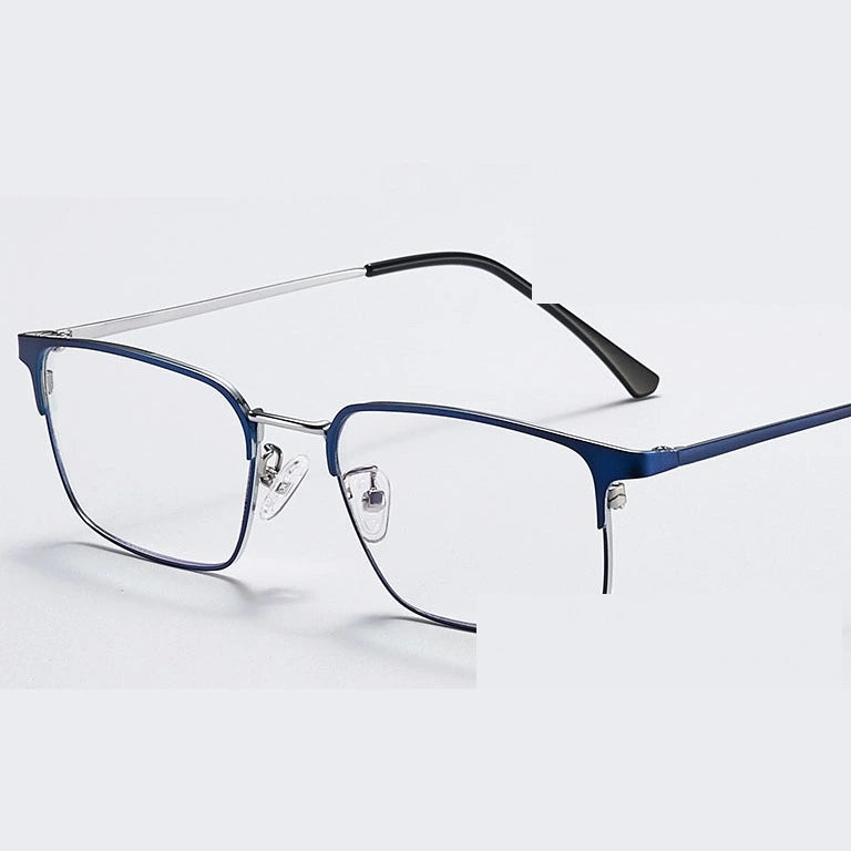 Kansept Unisex Full Rim Square Titanium Frames 202300 - 2023-BLUE SILVER