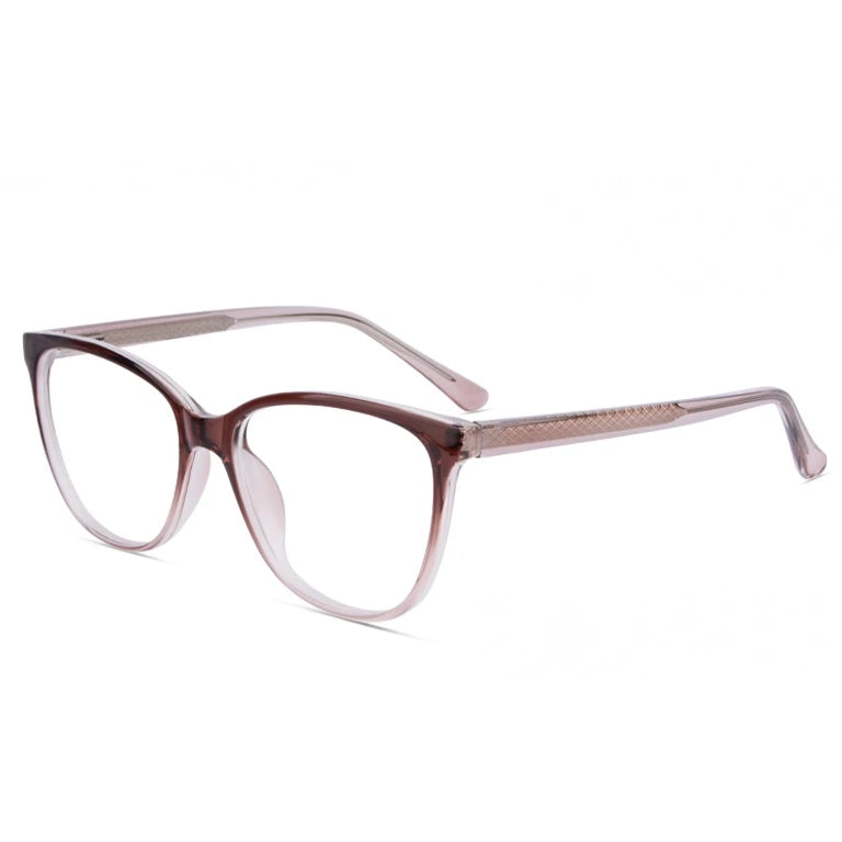 Kansept Unisex Full Rim Square Tr 90 Alloy Reading Glasses 25001 - 25001C3 BROWN / +100