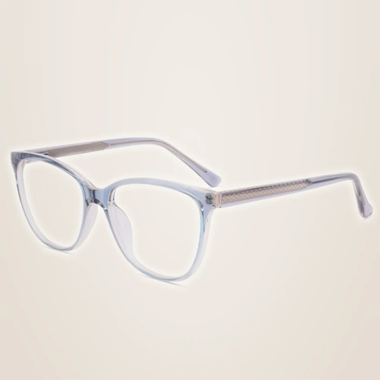 Kansept Unisex Full Rim Square Tr 90 Alloy Reading Glasses 25001 - 25001C4 BLUE / +350