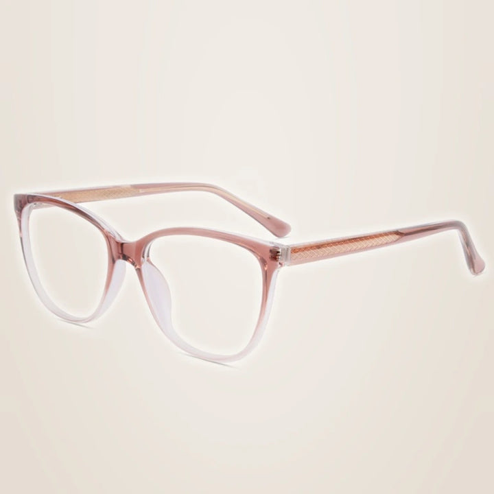 Kansept Unisex Full Rim Square Tr 90 Alloy Reading Glasses 25001 - 25001C5 ORANGE / +400