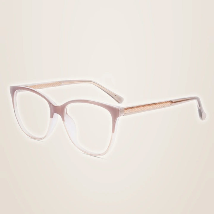 Kansept Unisex Full Rim Square Tr 90 Alloy Reading Glasses 25001 - 25001C6 TEA / +350