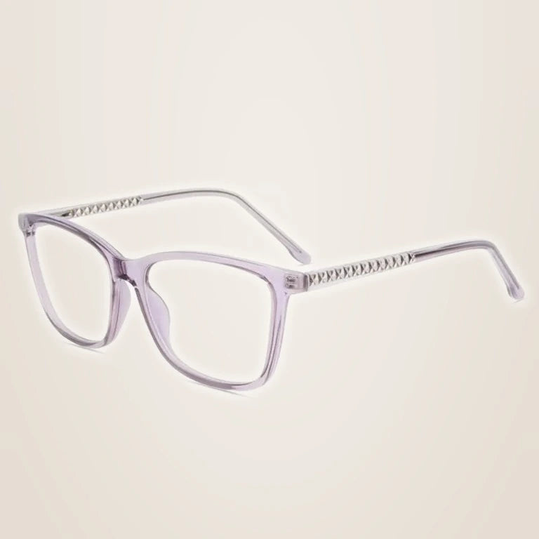 Kansept Unisex Full Rim Square Tr 90 Alloy Reading Glasses 25002 - 25002C2 / -400