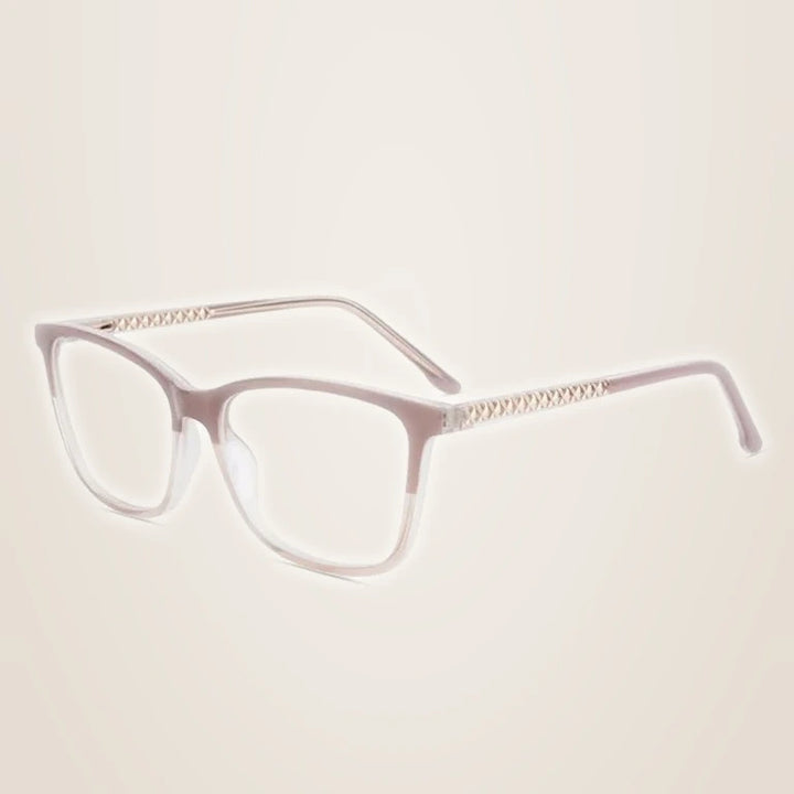 Kansept Unisex Full Rim Square Tr 90 Alloy Reading Glasses 25002 - 25002C6 / +250