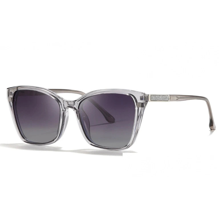 Kansept Unisex Full Rim Square Tr 90 Alloy Reading Glasses Clip On Sunglasses 72005 - 72005C2 GRAY GRAY / +400