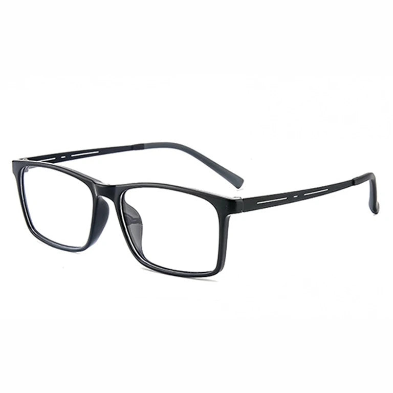 Kansept Unisex Full Rim Square Tr 90 Alloy Reading Glasses 88033 - 88033C1 LIGHT BLACK / -400