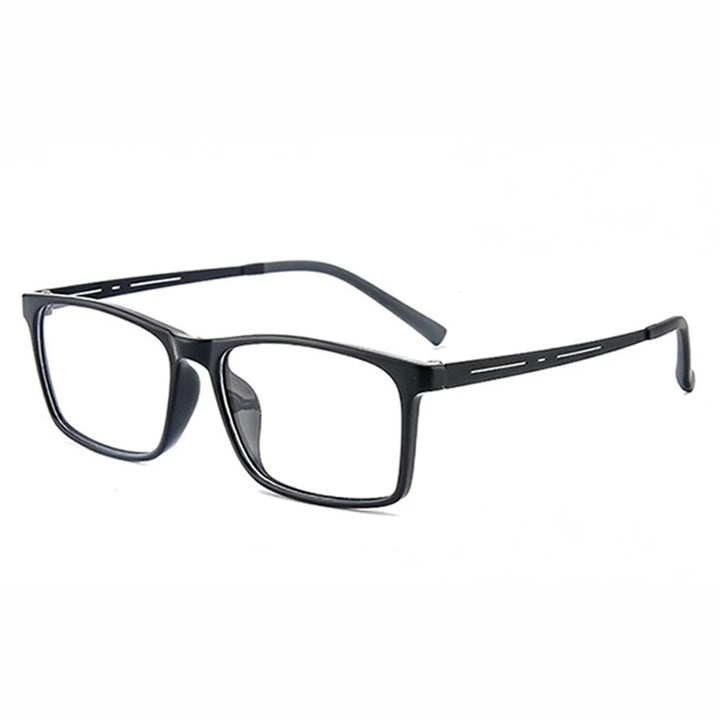 Kansept Unisex Full Rim Square Tr 90 Alloy Reading Glasses 88033 - 88033C1 LIGHT BLACK / -400
