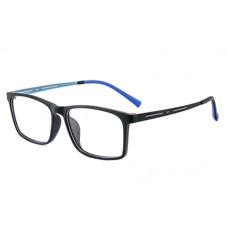 Kansept Unisex Full Rim Square Tr 90 Alloy Reading Glasses 88033 - 88033C3 BLUE / -250