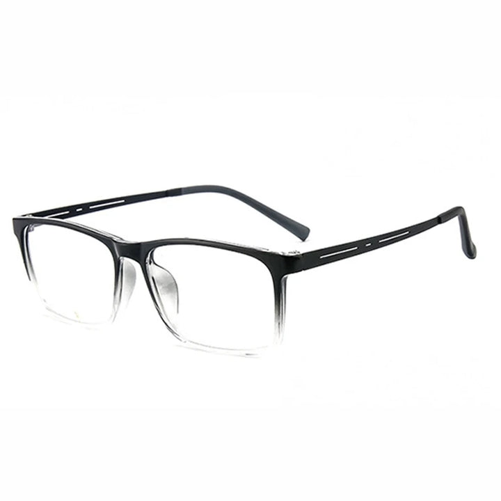 Kansept Unisex Full Rim Square Tr 90 Alloy Reading Glasses 88033 - 88033C4 GBLACK / -400