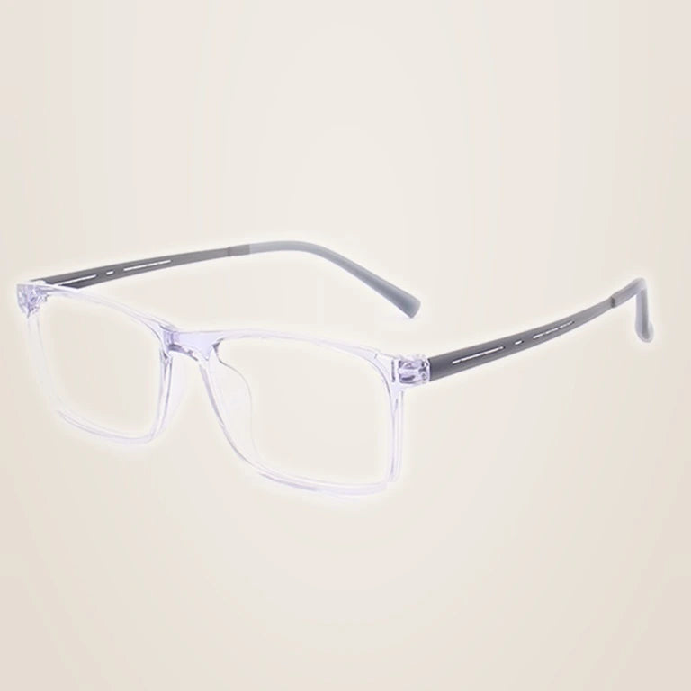 Kansept Unisex Full Rim Square Tr 90 Alloy Reading Glasses 88033 - 88033C5 CRYSTAL / -150
