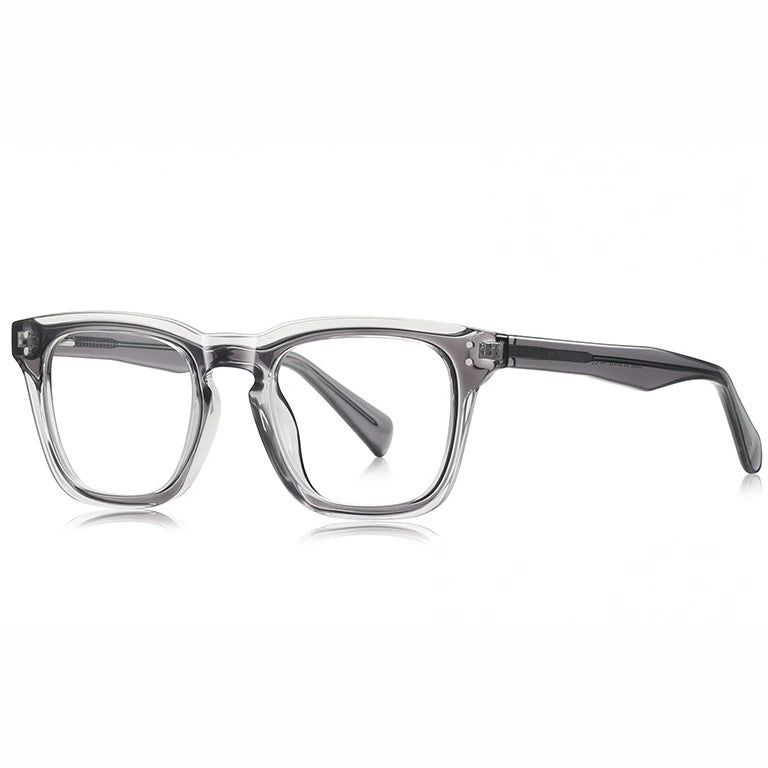 Kansept Unisex Full Rim Square Tr 90 Alloy Reading Glasses 67022 - LS022C3 GRAY / 0