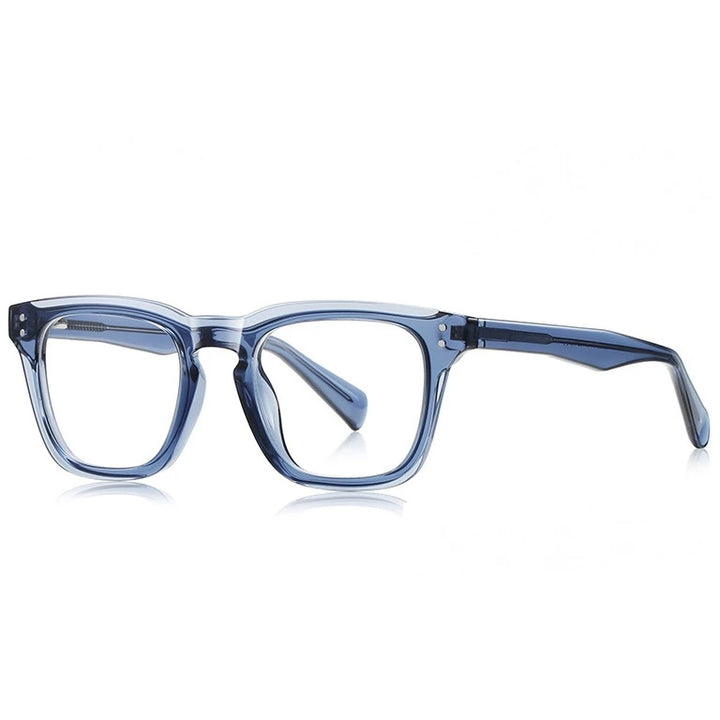 Kansept Unisex Full Rim Square Tr 90 Alloy Reading Glasses 67022 - LS022C4 BLUE / 0